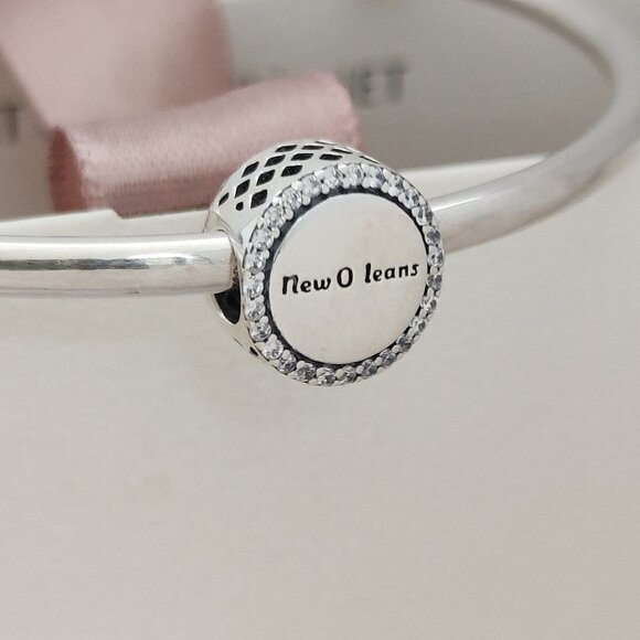 Pandora New Orleans Exclusive Charm Bead Button S925 Silver Pendant with box - Picture 2 of 7
